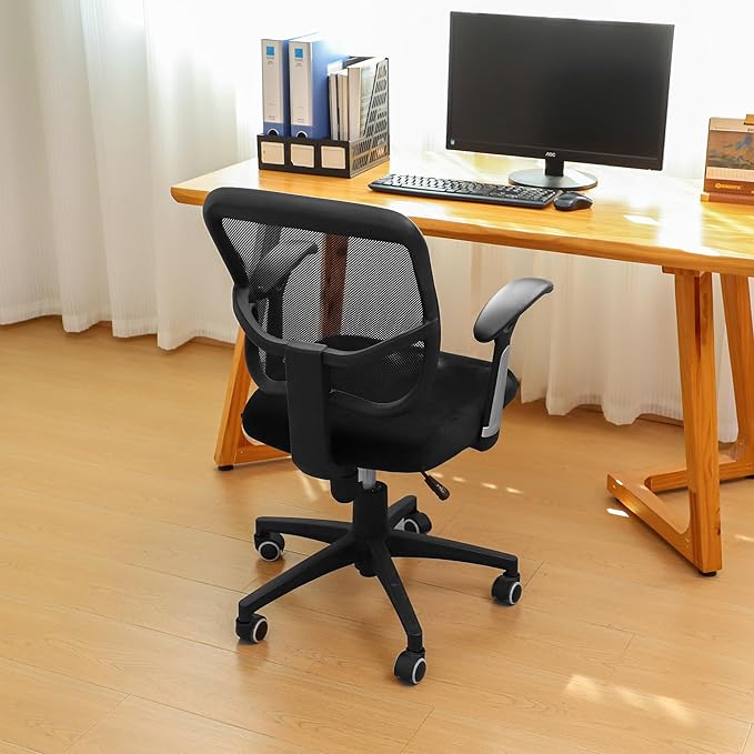 FORCHEER Office Chair Replacement Seat Cover Black Stretch Velvet Deak Chair Seat Cushion Cover 20x20inch 1 Piece Washable