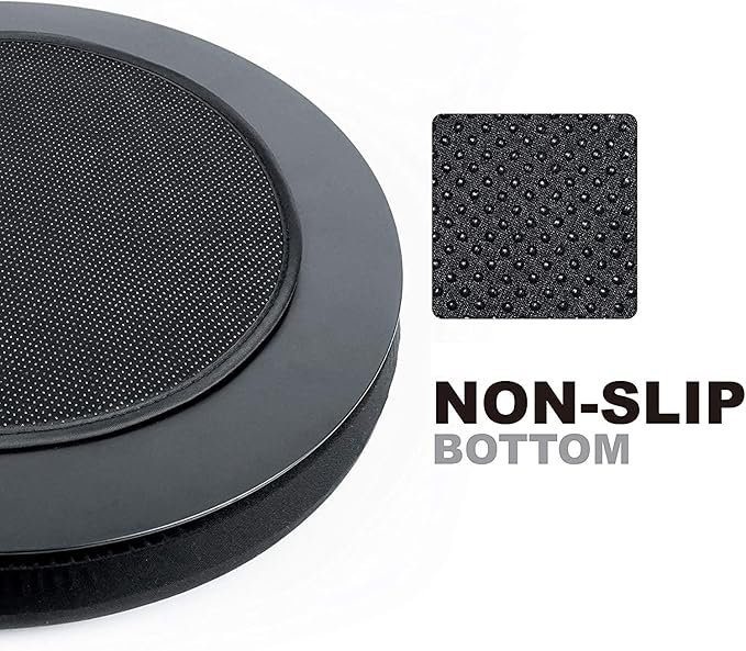 Sojoy iGelComfort Deluxe Gel Swivel Seat Cushion with Supportive Memory Foam 360 Degrees Rotating Seat Cushion for Home,Stool Chair,Office (Black, 13.5 * 13.5 * 1.75 inches)