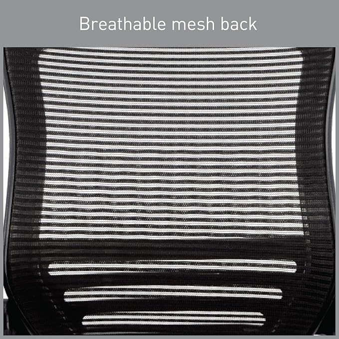 Realspace® Calusa Mesh Mid-Back Chair, Black