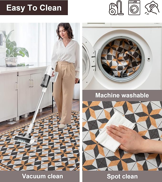 chakme Office Chair Mat for Hardwood Floor, 48"x36" Easy Glide Computer Desk Mat Protector for Rolling Chair Under Desk Rug Nonslip Backing, Machine Wash, (Plaid)