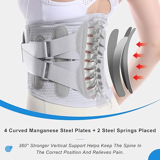 FJNATINH Back Brace for Lower Back Pain Relief for Women Adjustable Lumbar Support Belt Breathable 4D Mesh Fabric for Herniated Disc,Sciatica,Scoliosis Home Work Sports