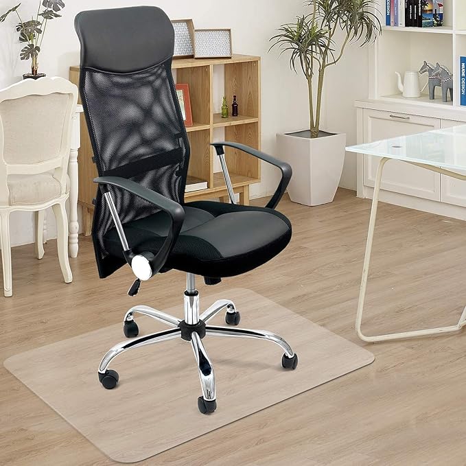 Azadx Office Chair Mat for Hardwood Floor 30 x 48'', Small Chair Mats Clear Easy Glide on Hard Floors, Rolling Chairs Mat Plastic Mats Under Desk Chairs