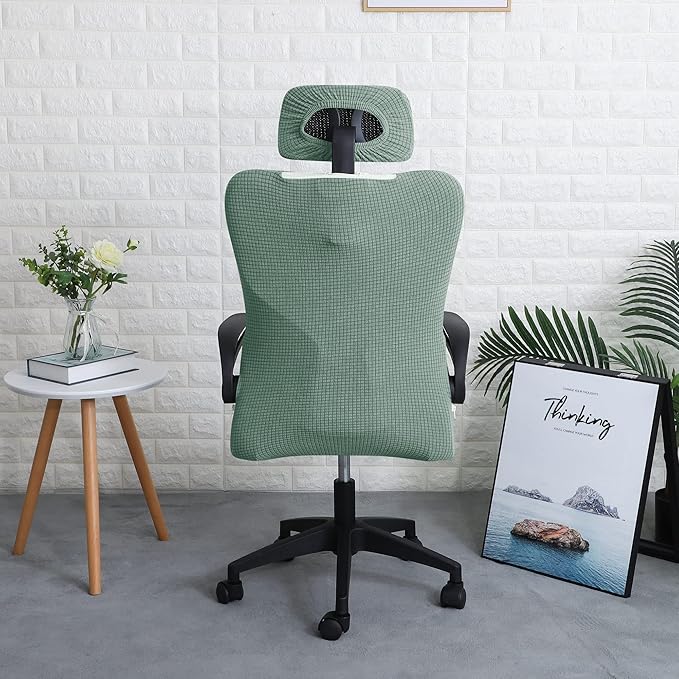 FORCHEER Ergonomic Office Chair Covers Set with Headrest Cover, Water Repellent, Army Green