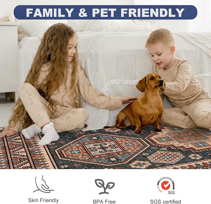 SALLOUS Chair Mat for Hard Floors, 60" x 75" Office Chair Mat for Hardwood Floor, 0.16'' Thicker Slip Resistant Floor Protector Desk Rug for Home, Floor Mat for Gaming Chairs (Vintage Red-Brown)