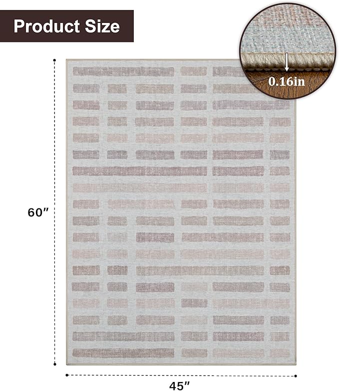 chakme Office Chair Mat for Hardwood Floor, 60"x45" Easy Glide Computer Desk Mat Protector for Rolling Chair Under Desk Rug Nonslip Backing, Machine Wash, (Plaid)