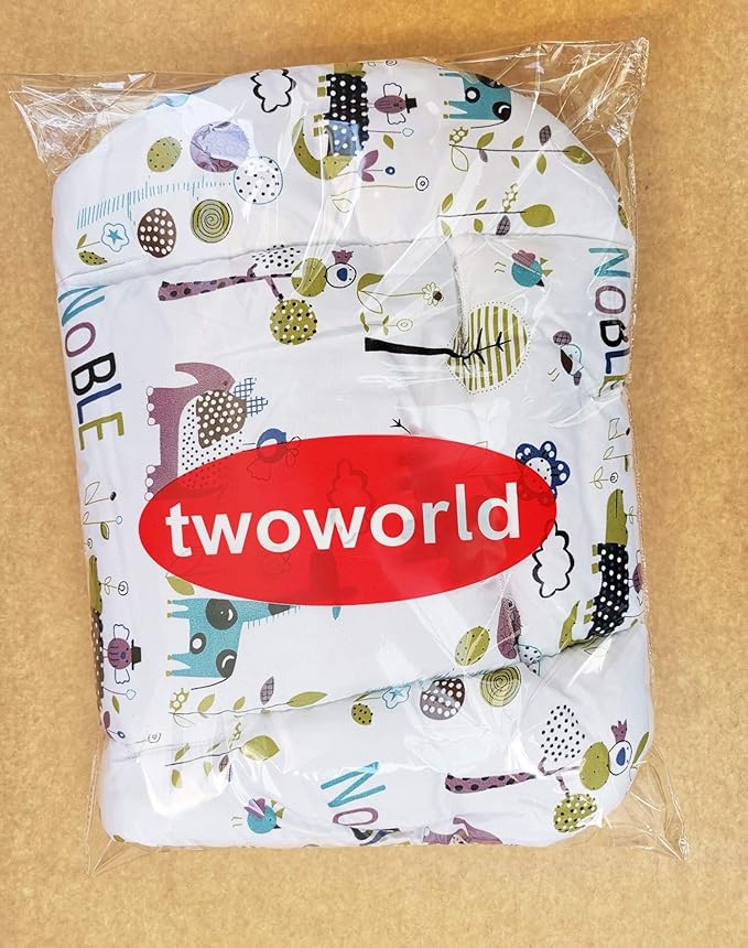 Twoworld High Chair Cushion, Large Thickening Baby High Chair Seat Cushion Liner Mat Pad Cover Breathable (Animal World)