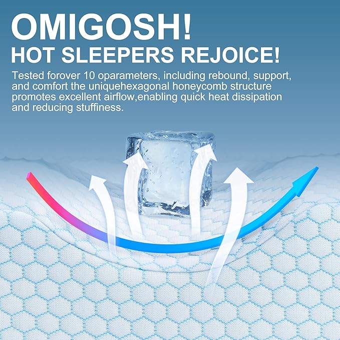 UJPFEO Knee Pillow for Side Sleepers, Leg Pillow for Sciatica, Back, HIPS, Knees, Joints Pain Relief,Pillows for Between Legs While Sleeping Spine Alignment Support & Relieves Pressure,Cooling White