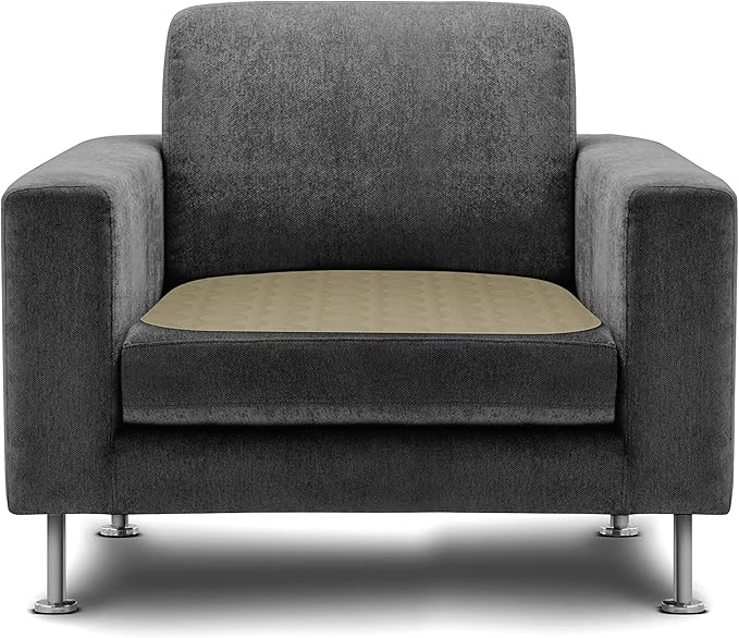RMS Incontinence Chair Pad - Washable & Reusable Seat Protector & Bed Pad 22"x21" (Tan)
