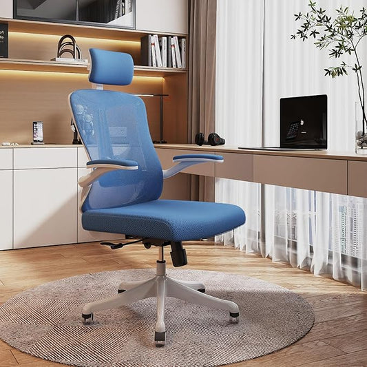 balmstar Ergonomic Office Chair Desk Chair - Mesh Computer Chair with 360° Swivel Wheels, Adjustable 90-130° Recline & Lumbar Support for Home Office, Supports up to 350lbs