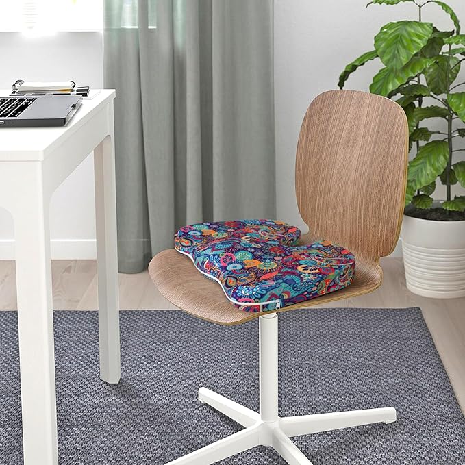 Pressure Relief Cushion, Memory Foam Seat Cushion for Tailbone Pain Relief Coccyx Cushion for Sciatica Pain Ergonomic Seat Cushion for Office Desk Chair, Flower6