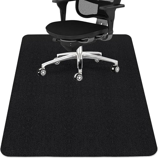 Sycoodeal Office Chair Mat for Hardwood Floor,Office Computer Gaming Chair Mat for Tile Floor,Large Floor Protector Rug,Anti-Slip,Easy to Clean,Black(40"x55")