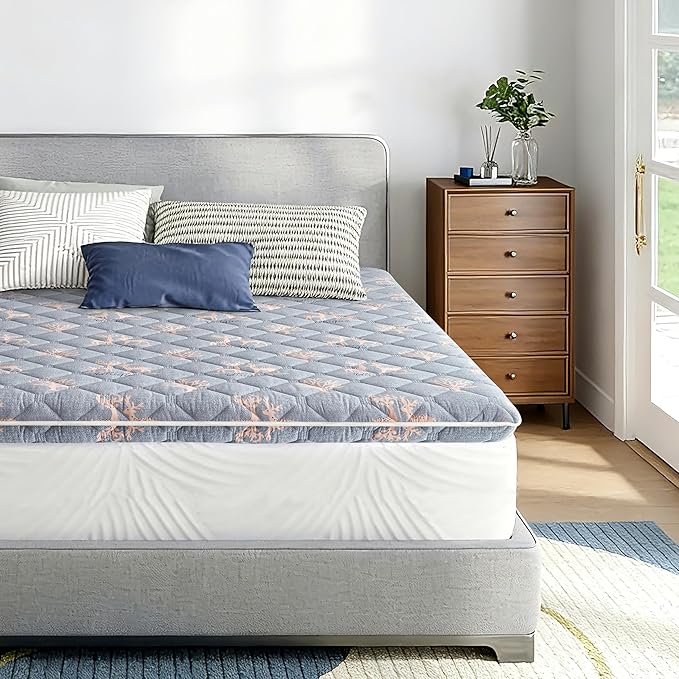 Lillibearas Premium Foam Twin XL Mattress Topper -Thick 9-Layer Modern Comfort Topper, 60-mil Foam-Back Pain Relief & Comfort Support, Breathable & Hypoallergenic