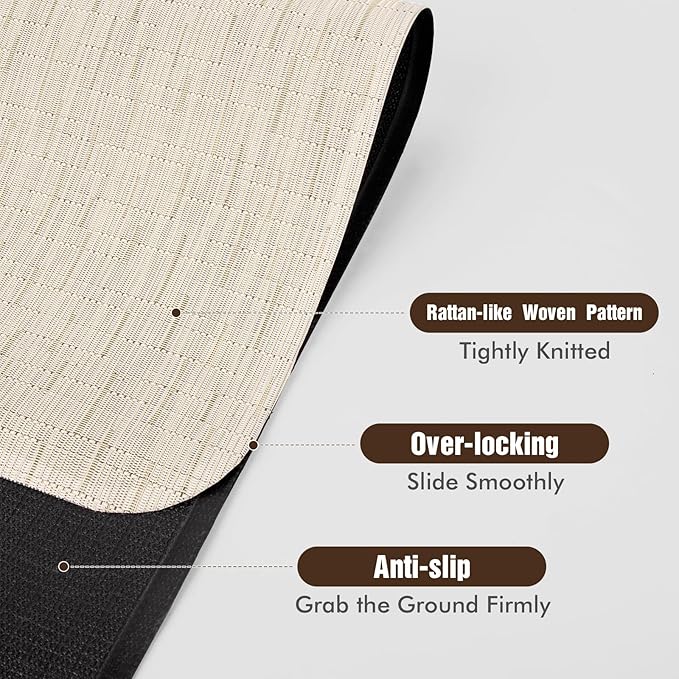 Blvornl Office Chair Mat for Hardwood Floor and Low Pile Carpet, 47.2"x 60" Desk Chair Mat for Hard Wood, Anti-Slip Hard Floor Protector Rolling Chair Mat, PVC Mat Desk Rug for Home, Light Brown