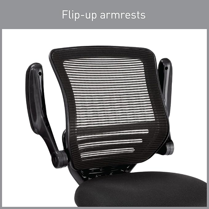 Realspace® Calusa Mesh Mid-Back Chair, Black