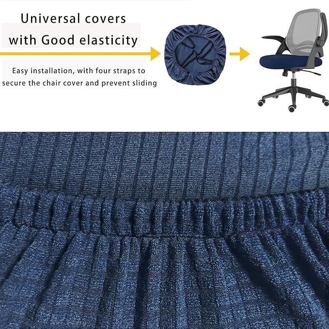 Universal Chair Covers Waterproof Stretchable Office Chair Cover Washable Computer Chair Slipcover for Desk Chairs Dining Chair Seat Cushion Protectors