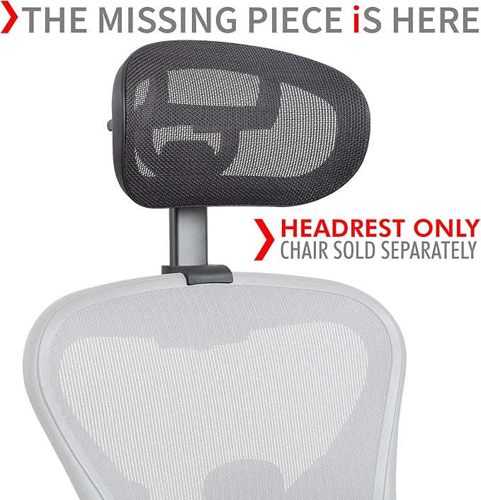 Engineered Now The Original Headrest for The Herman Miller Aeron Chair - The New H6 Model - Remastered Onyx
