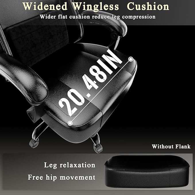 Gaming Chair with Pocket Spring Cushion and Footrest, Ergonomic Computer Chair for Adults, Breathable PU Leather Game Chair