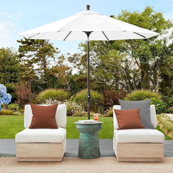 Large 20x20 Inch Outdoor Throw Pillow Covers Cushion Case Set of 2 Waterproof Durable Decorative Cushion for Patio, Deck, Poolside and Outdoor Furniture, Red