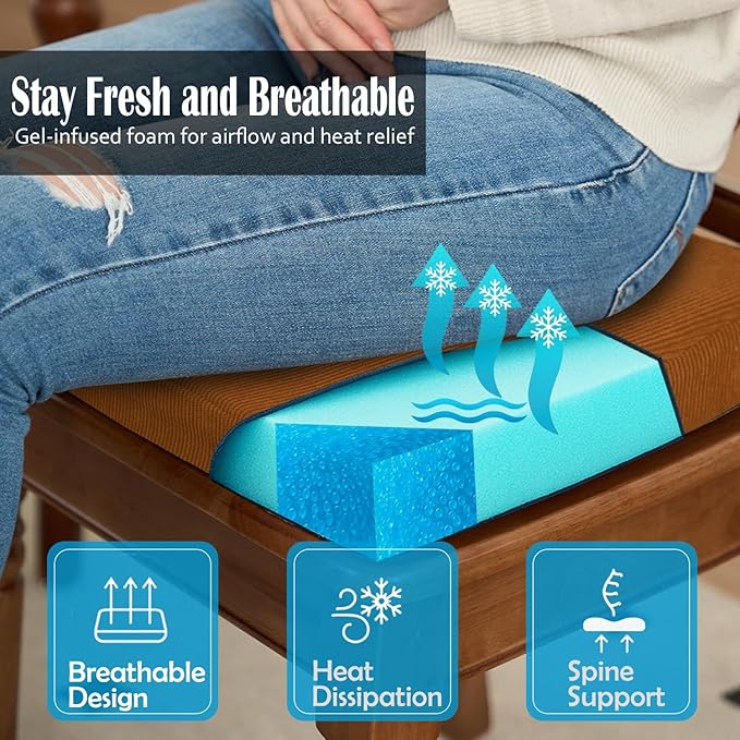 2'' Thick High-Density Foam Indoor Chair Cushions | Dining Chair Pads with Ties, Removable Washable Cover, Kitchen Chair Cushions 17"x16", Orange Brown 6 Pack