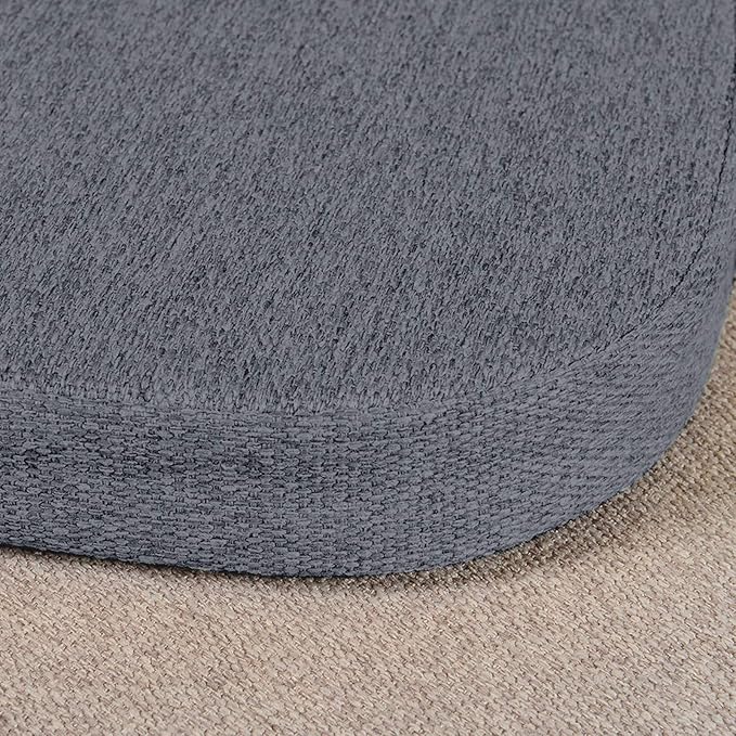 Shinnwa Seat Cushions for Kitchen Chairs Set of 4, Non Slip Dining Room Chair Cushion with Ties, 4 Pack, 15 x 15.5 inches, Dark Gray