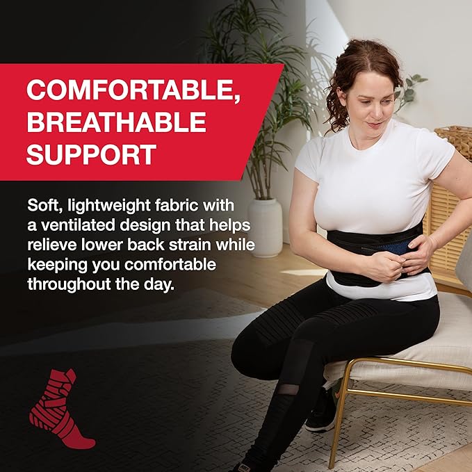 MUELLER Sports Medicine Lumbar Back Brace with Removable Pad, Ideal for Upper and Lower Back Pain, Relief & Support for Men and Women, Strains, Sciatica, Scoliosis