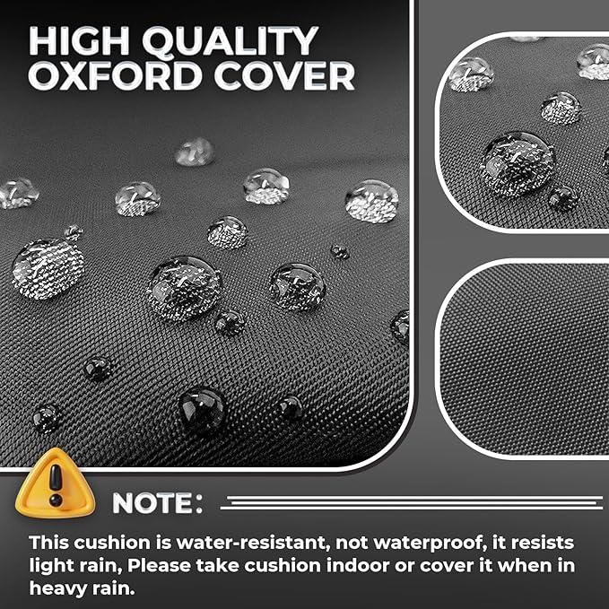 Chaise Lounge Cushions Outdoor Set of 2, 74.4 x 22 x 4.7 Inches Thickened Lounge Chair Cushions Waterproof for Outdoor Furniture with Ties, Non-Slip Patio Pool Chaise Lounge Cushions, Grey