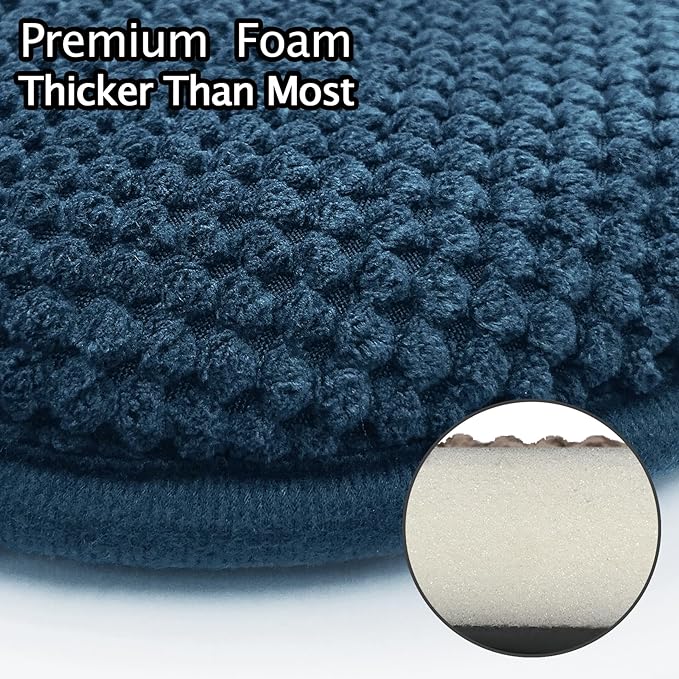 Blue Foam Seat Cushions Kitchen Chairs Pads for Dining Chairs Non Slip Office Seat Cushions Washable U Shaped Soft Thick Large Metal Wooden Chair Cushions,17" x 15"