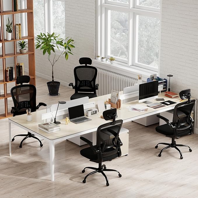 10 Pack Office Chair Ergonomic Desk Chair Comfort Adjustable Height with Wheels，Lumbar Support Mesh Swivel Computer Home Office Chair,Conference Room Chairs