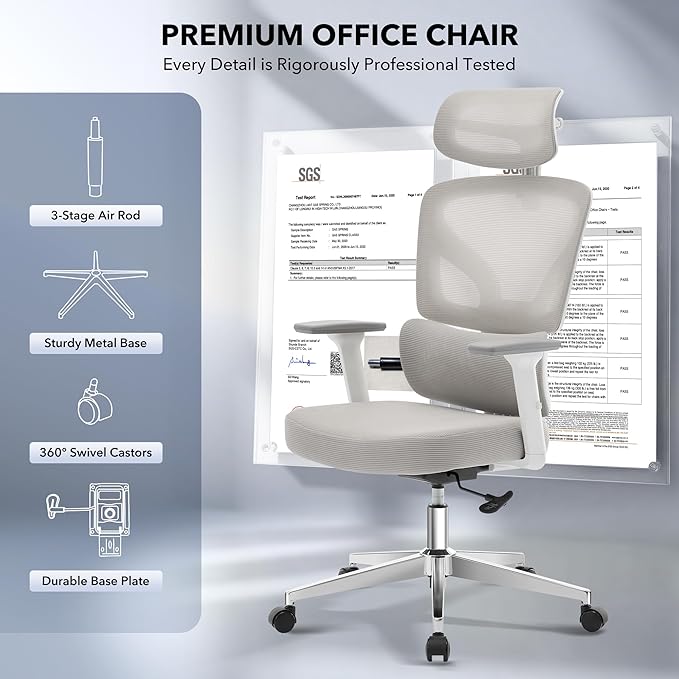 Garvee Office Chair Ergonomic Desk Chair - Home Mesh Office Desk Chair with Adjustable Lumbar Support