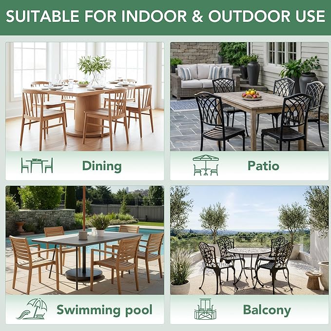Outdoor Chair Cushions Set of 2: Waterproof & Fade Resistant Patio Furniture Cushions - 18.5 x 16 x 2 Inch Non Slip Round Corner Seat Cushion Pads with Removable Cover for Garden Yard Lawn, Navy Blue