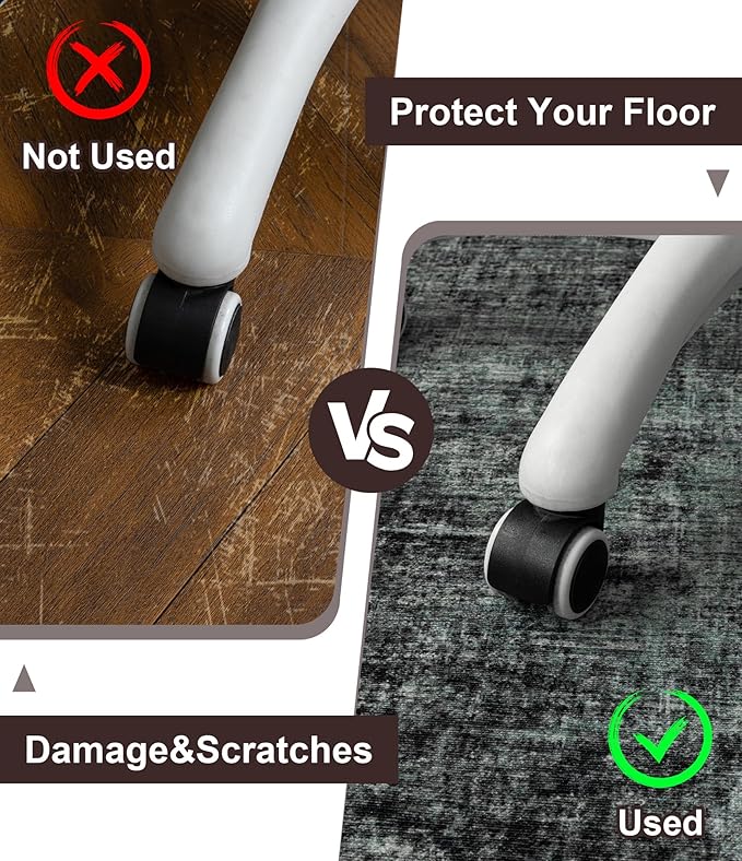 chakme Office Chair Mat for Hardwood Floor, 48"x36" Easy Glide Computer Desk Mat Protector for Rolling Chair Under Desk Rug Nonslip Backing, Machine Wash, (Abstract)