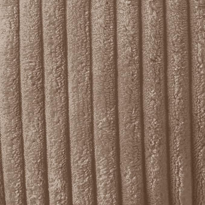 Rocking Chair Cushion Premium Tufted Pads Non Skid Slip Backed Crushed Velvet Cover Set of Upper and Lower with Ties, 21 in x 17 in | 17 in x 17 in, Velvet Taupe, Case Pack (Pack of 5)