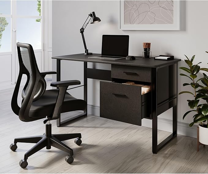 Realspace® Sensi Mesh/Fabric Low-Back Task Office Chair, Black, BIFMA Compliant