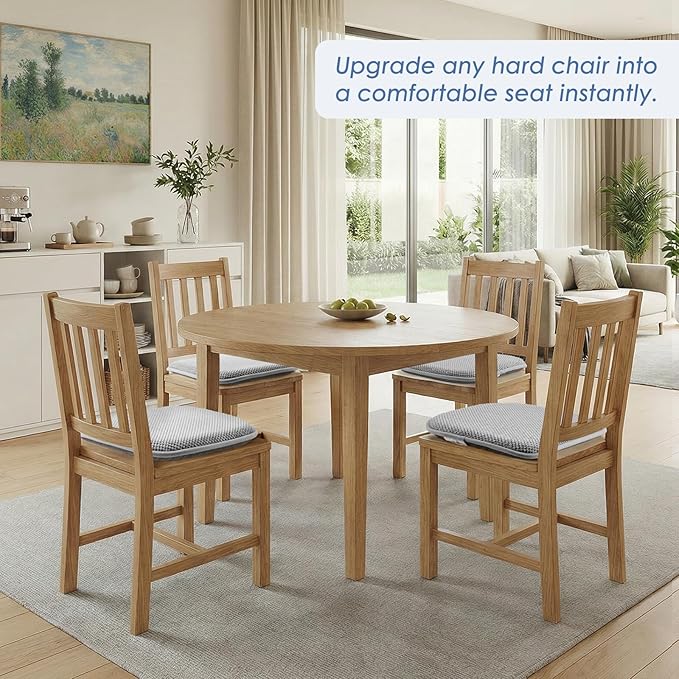 SWEMSTAR Chair Cushions - 15"*17" Kitchen Dining Chair Pads Foam Seat Cushion for Chairs Barstool Cushions Non Slip Seat Pad
