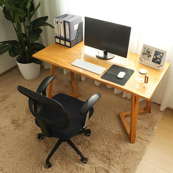 FORCHEER Black Office Chair Seat Cover Water-Resistant 18inch Stretch Jacquard Computer Chair Seat Cushion Slipcover 1 Piece Washable
