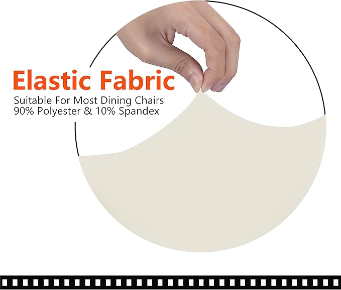 SARAFLORA Office Chair Cover- Large, Ivory- Removable Computer Chair Cover for Office Chair with Zipper for Universal Rotating Chair Desk Chair Cover High Back Chair Seat Washable Protector for Pets