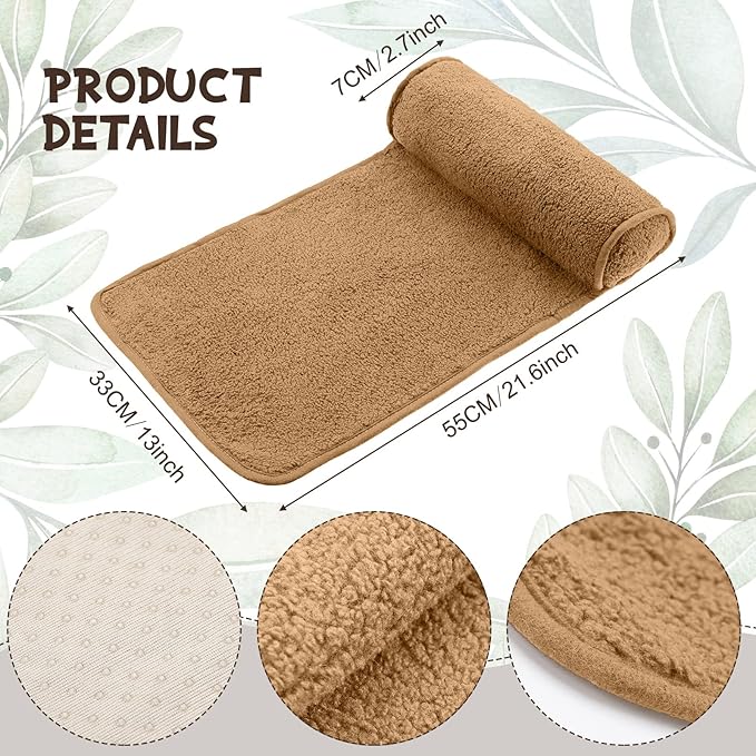 Weysat Neck Head Pillow for Recliner Chair Non Slip Fleece Adjustable Neck Roll Support Headrest Pillow for Travel Home Office Recliner Couch Sofa Armchair(Camel)