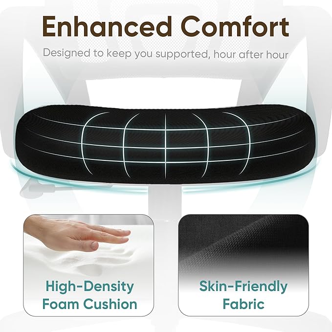 ETONEX Office Chair with Ergonomic Mid Back Cushion Lumbar Support Adjustable Swivel Rolling Computer Gaming Desk Chair Comfy Mesh Seat Wheels Home Executive Use (2 Pack, Black)