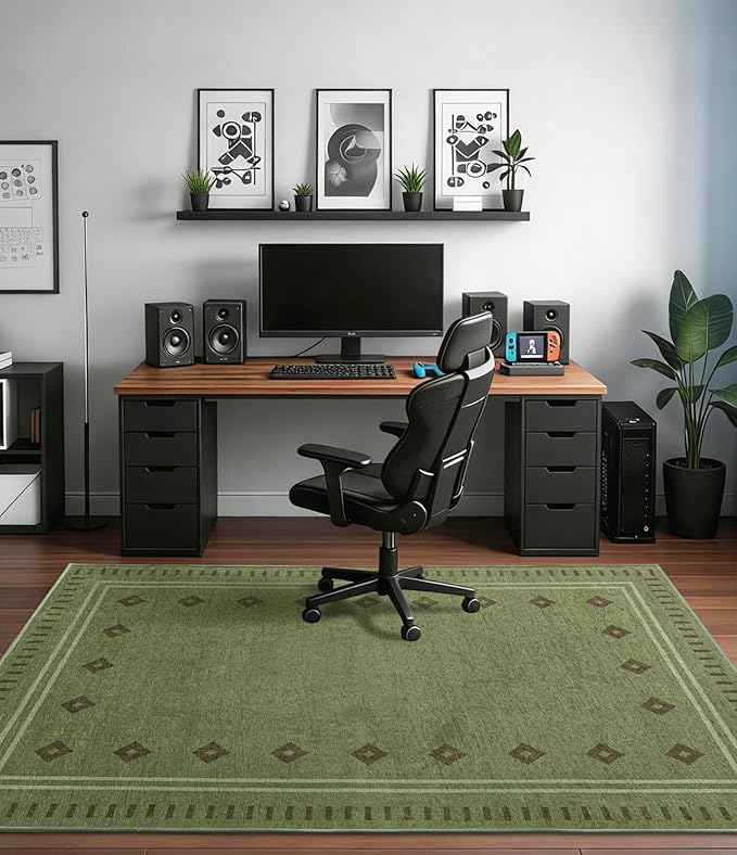 chakme Office Chair Mat for Hardwood Floor, 72"x48" Easy Glide Computer Desk Mat Protector for Rolling Chair Under Desk Rug Nonslip Backing, Machine Wash, (Southwestern Sage)