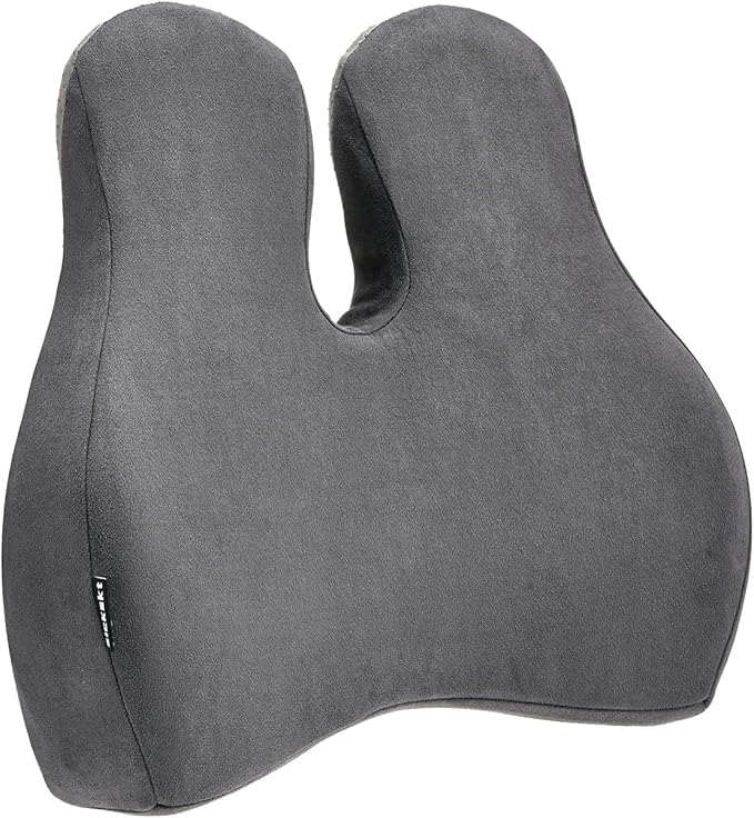 Lumbar Support Pillow for Office Chair - Memory Foam Back Cushion for Chair, Car, Couch - Lumbar Pillow Promotes Better Posture, Back Pain Relief with Adjustable Strap & Non-Slip