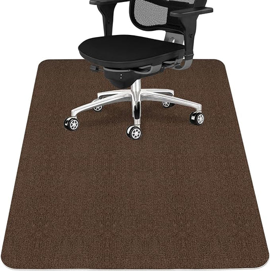 Sycoodeal Office Chair Mat for Hardwood Floor,Office Computer Gaming Chair Mat for Tile Floor,Large Floor Protector Rug,Anti-Slip,Easy to Clean,Coffee(40"x48")
