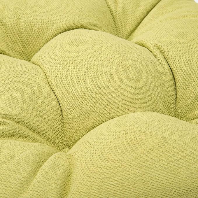 Chair Cushion, Chair Cushions for Dining Chairs, Chair Pads and Mat with Ties for Indoor Kitchen Seat and Desk (Grass Green, 4 Count - 17 x 16 in)