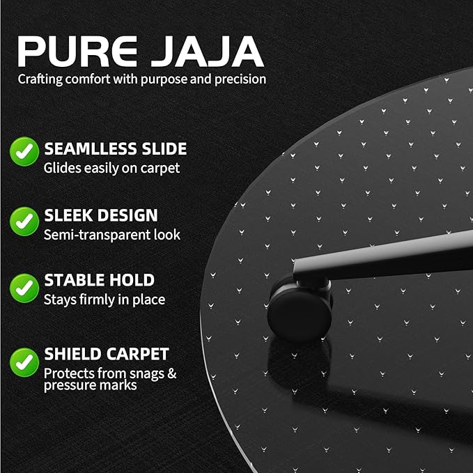 Office Chair Mat for Carpet: 36" x 36" Computer Desk Floor Mat - PVC Plastic Rug Carpet Protector Mats for Gaming Chair Under Desk Pad for Rolling Chair