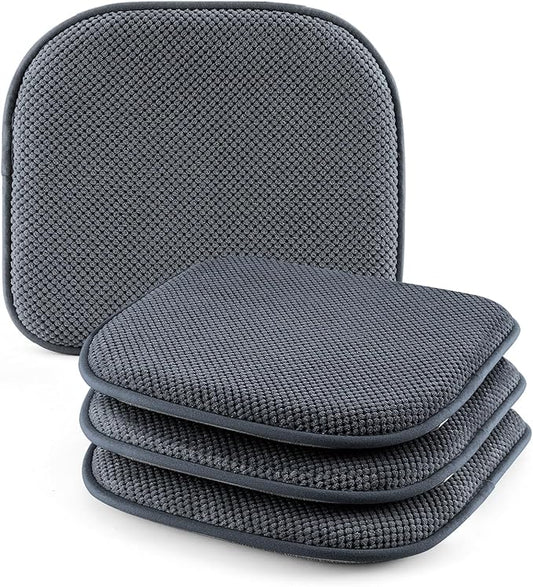 SWEMSTAR Chair Cushions - 15"*17" Kitchen Dining Chair Pads Foam Seat Cushion for Chairs Barstool Cushions Non Slip Seat Pad
