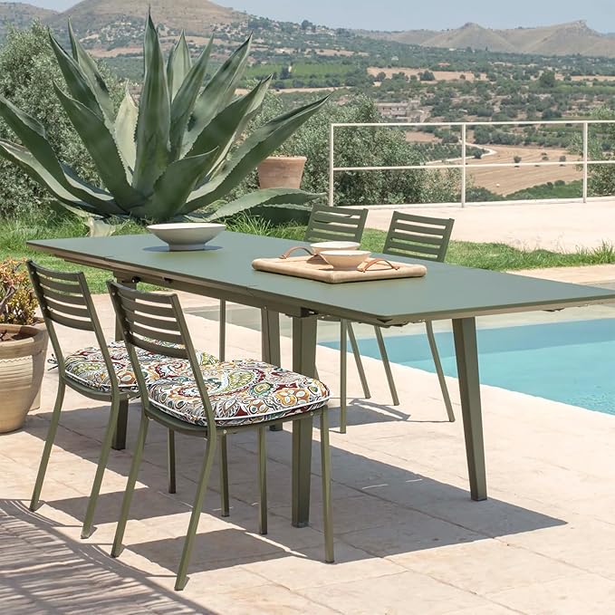 DYTXIII Set of 4 Outdoor Chair Cushions with Ties,Water Repellent Patio Chair Pads 17"x 16" for Outdoor Furniture,Round Corner Seat Cushions for Garden Yard Kitchen Paisley Chilli