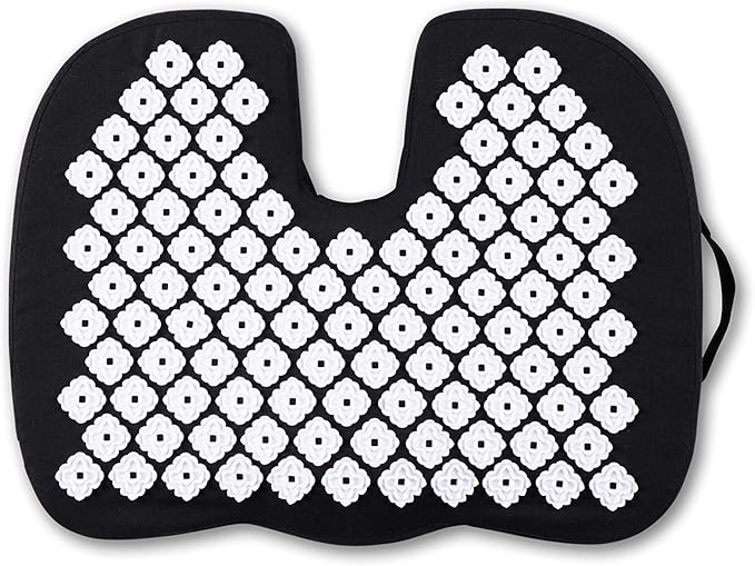 Kanjo Acupressure Seat Cushion | Memory Foam Coccyx Seat Cushion | Helps Relieve Spinal, Hip & Tailbone Pain | Acupressure Cushion for Desk Chair