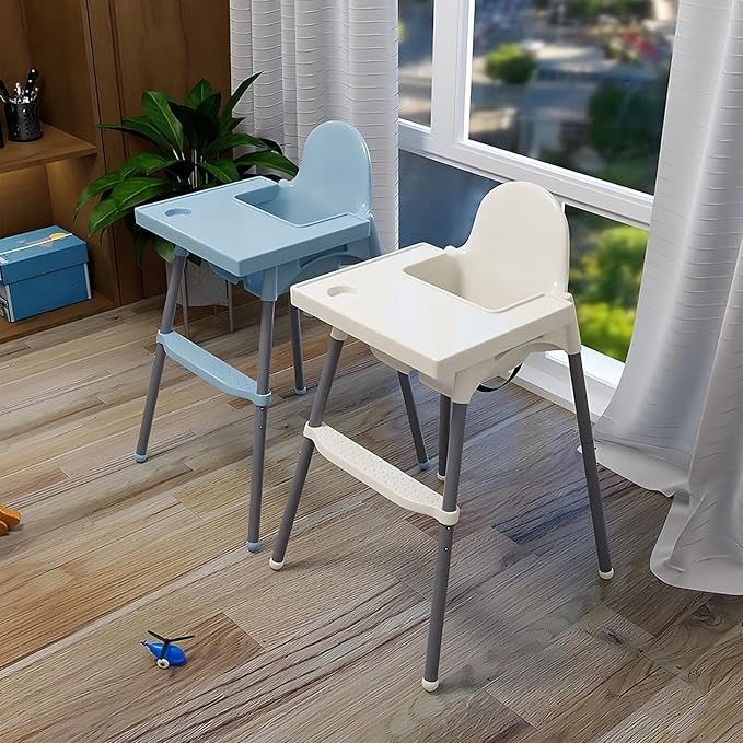 ZHBHSH High Chair Foot Rest, Adjustable, Non-Slip PP, Compatible with IKEA Antilop High Chair (Pink)