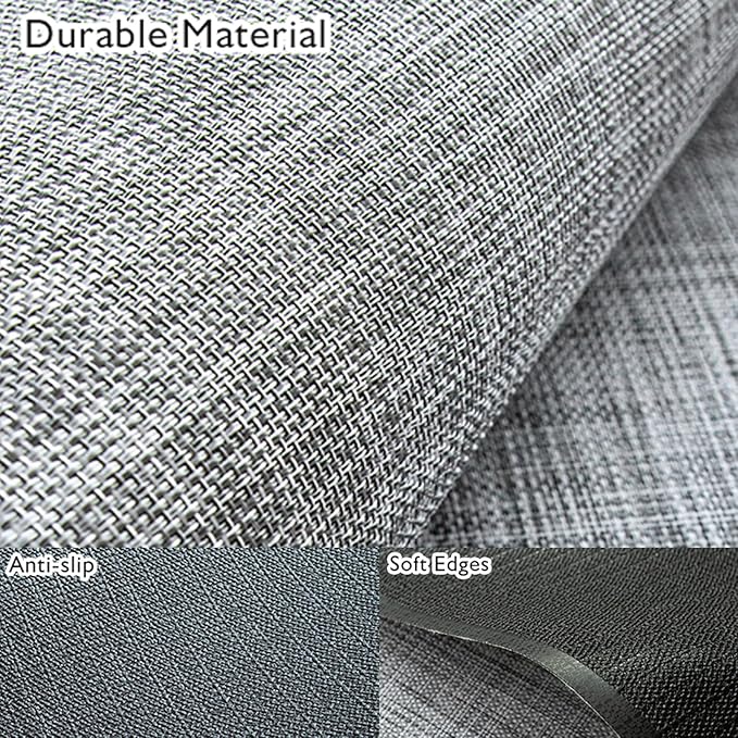 Sycoodeal Office Chair Mat for Hardwood & Tile Floor,Computer Gaming Chair Mat for Rolling Chairs Non-Curve, Anti-Slip, Heavy Duty Floor Protector for Home Office,Grey (48" x 60")