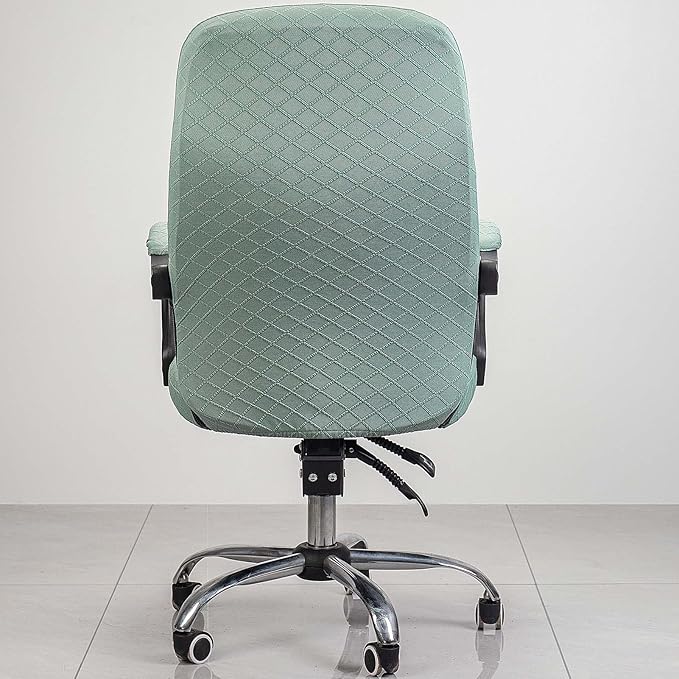 Melaluxe Office Chair Cover with Armrest Covers， Universal Stretch Desk Chair Cover, Computer Chair Slipcovers (Size: L) - Matcha
