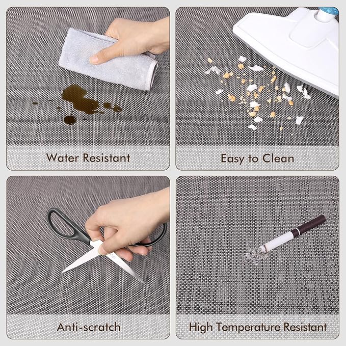 Blvornl Office Chair Mat for Hardwood Floor, 47.2" x 60" Desk Chair Mat for Hard Wood and Tile Floor, Large Anti-Slip Hard Floor Protector Rolling Chair Mat, PVC Mat Desk Rug for Office, Dark Grey